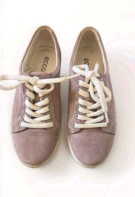 ECCO Soft 7 Women's Suede Leather Loafer Shoes Sz 6.5 Pink EUR 37