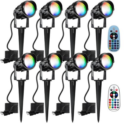 Qeeanmo Halloween Christmas Spotlight Outdoor Color Changing Landscape