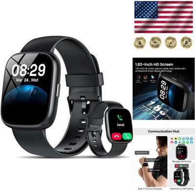 Versatile 1.83'' Smart Watch: Alexa, Heart Rate, Sports Tracking & Bluetooth