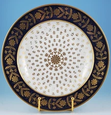 RAREST 1833 SÈVRES PLATE LOUIS PHILIPPE CHAT. DES TUILERIES “CAPRAIRE” BLUE+GOLD