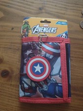 Marvel Avengers Trifold ID Wallet Boys One Size Captain America Keychain