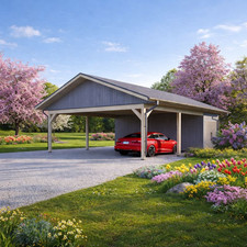 Rustic Carport & Pavilion Plans with Storage