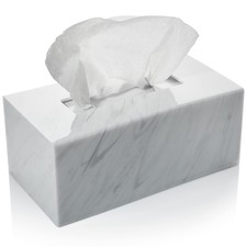 Dasher Products Acrylic Clear Tissue Box Holder Dispenser Rectangle Marble