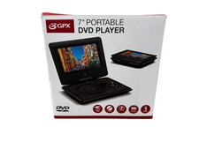 GPX 7" Portable DVD Player PD701B Swivel Screen Black   Open Box