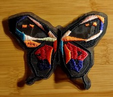 3.5" Beautiful Butterfly SEW ON Embroidered Fabric Cloth Polyester Patch