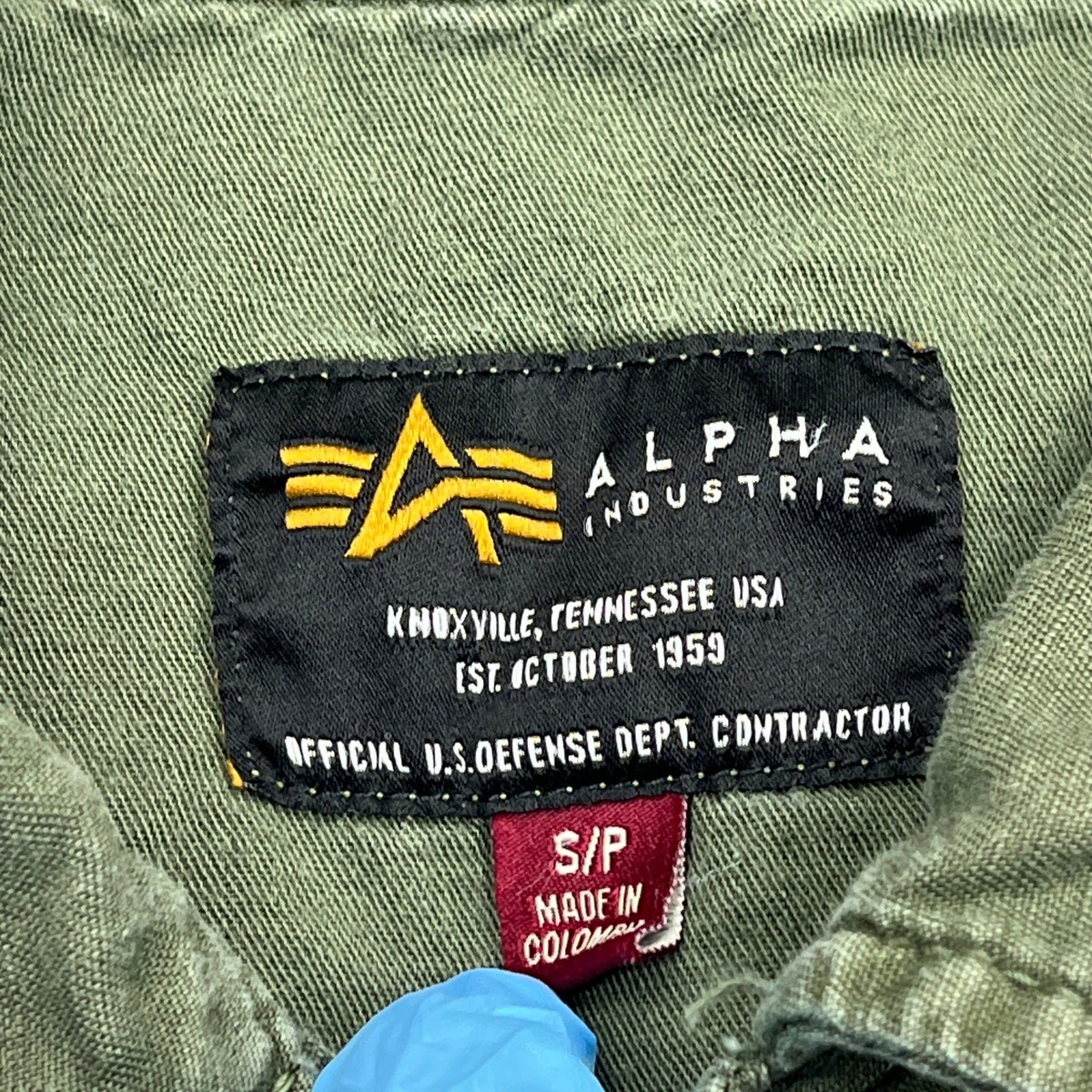 Alpha Industries Jungle Fatigue Shirt Mens Small Green Linen Military Utility View 4
