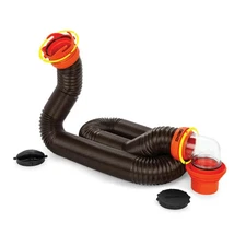 Camco RhinoFLEX 15-Foot RV Sewer Hose Kit - Multicolor, 23 Mils of Polyolefin