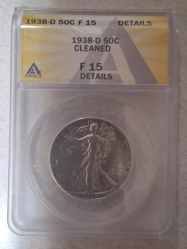 1938-D Walking Liberty Half Dollar 50c Key Date