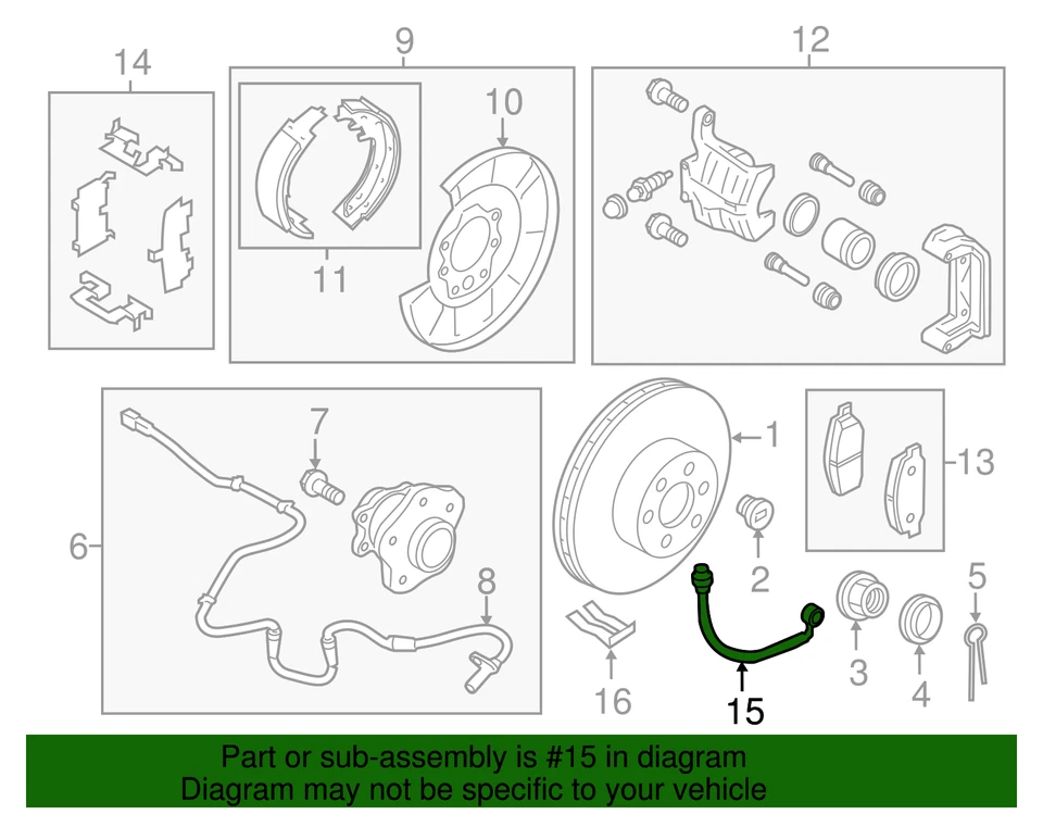 Подлинный Nissan 2017 Nissan Armada — тормозной шланг 46211-1LA3A - Изображение 3 из 3