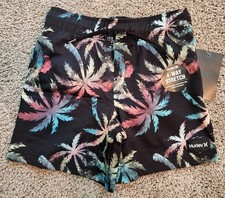 NEW Hurley Boy's SIZE 4 xs Tropical Board Shorts Lined Swim Trunks Multicolor
