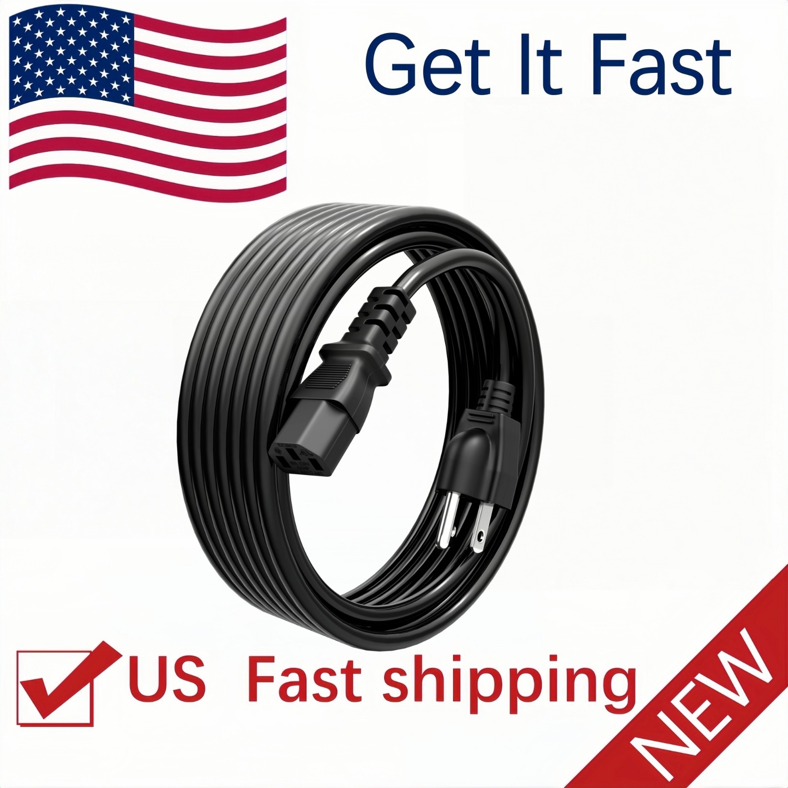 6ft AC Power Cord Cable Lead for Zojirushi NS-WRC10 5.5-Cup Micom Rice Cooker