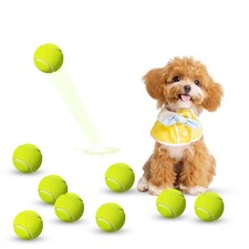 GLECTG 9 Pack 2 Inch Mini Tennis Balls for Small Dogs, 2 Inch, Yellow