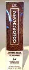 Wella ColorCharm Demi-Permanent Hair Color Cream 2 oz 7A Medium Cool Blonde