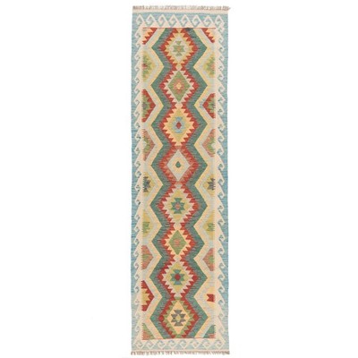 Kelim Afghan 295x78 cm Handwoven Oriental Carpet Rug Runner Kilim