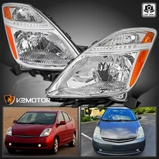 For 2006-2009 Toyota Prius Clear Headlights Halogen Head Lamps Left+Right 06-09