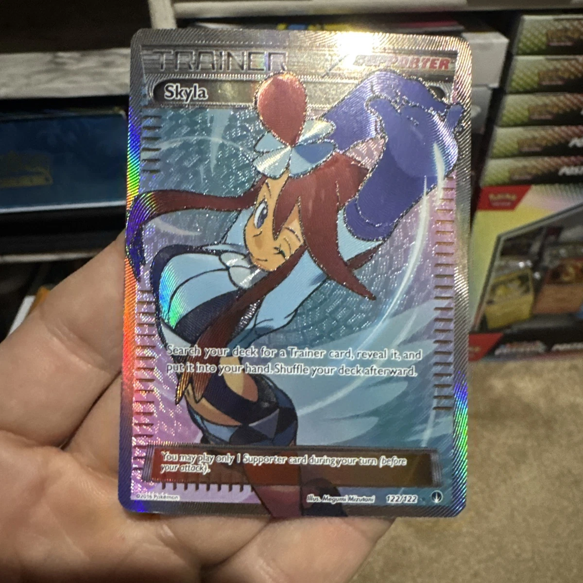 skyla pokemon card price Skyla (Full Art) 072/072 Shining Fates Ultra Rare TRUE Pokemon Treasure!