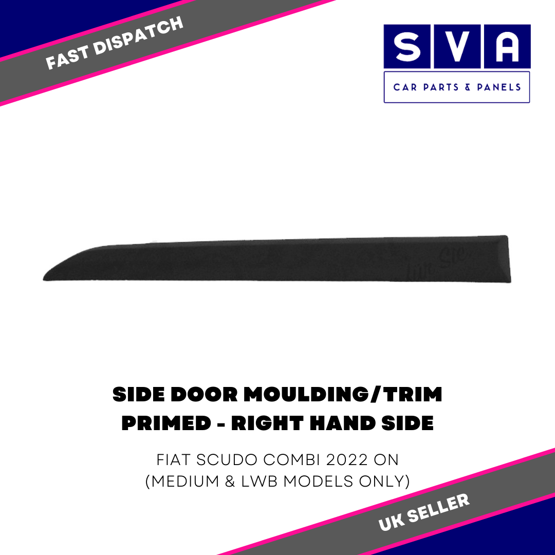 For Fiat Scudo Combi 2022> Side Door Moulding/Trim Primed Mwb & Lwb Models Right