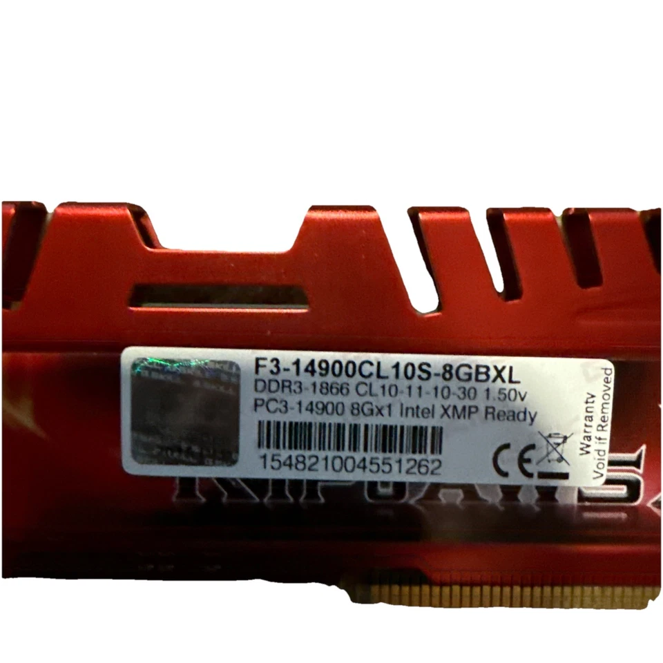 G. SKILL RIPJAWS X 16GB (2X8GB) DDR3-1866MHz PC3-14900 1.5V F3-14900CL10D-16GBXL - Image 3 of 3