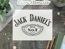 Whisky Jack Daniel's Large Stencil Reusable, Vintage Whiskey Stencil