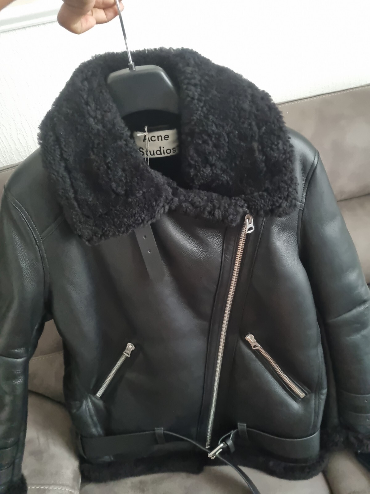 brand new! Acne Studios VELOCITE Leather Shearling JACKET EU36 UK10 RRP£2100