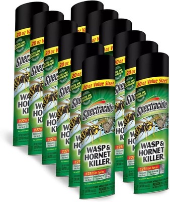 Insects, Wasp & Hornet Killer, 18.5 Ounces, 12 Pack yellowjackets caterpillars
