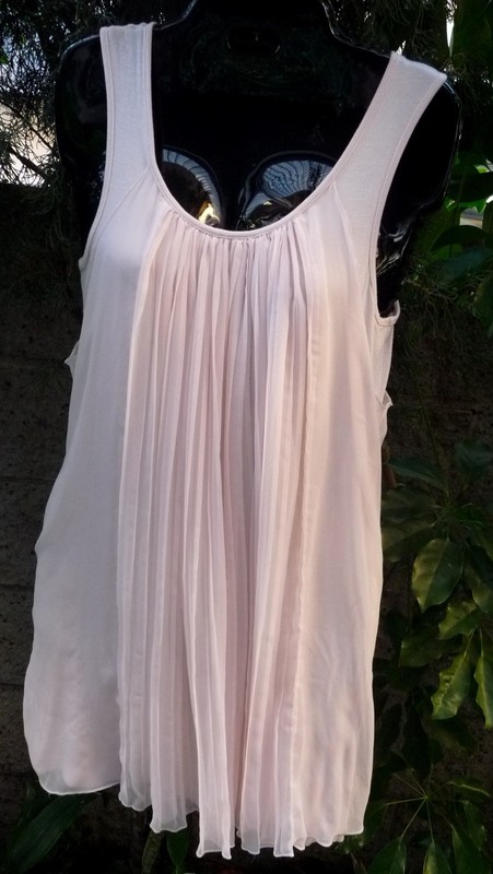 Junior Gaultier$~France~LitePink~Pleats~Girl Dress Tunic Wedding~12~Airy Chiffon