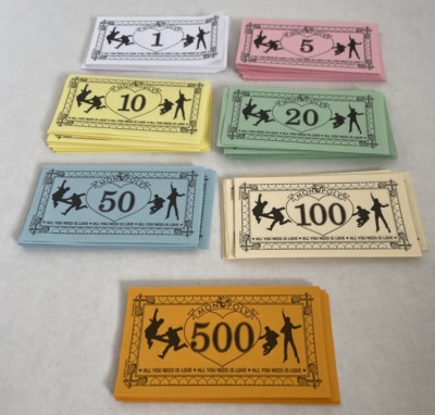 The Beatles Monopoly Game Replacement Play Money *used* *Please Read*