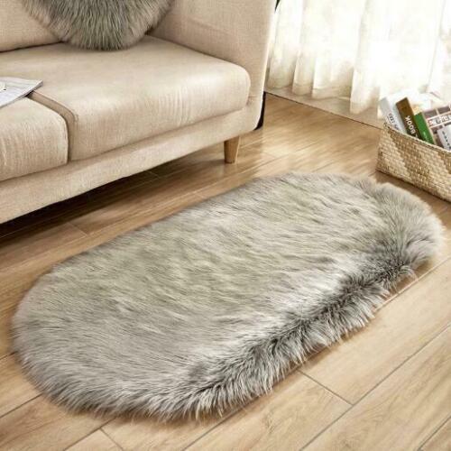 Fluffy Rugs Anti-Skid Shaggy Area Dining Room Carpet Floor Mat Home Bedroom Soft - Picture 12 of 26