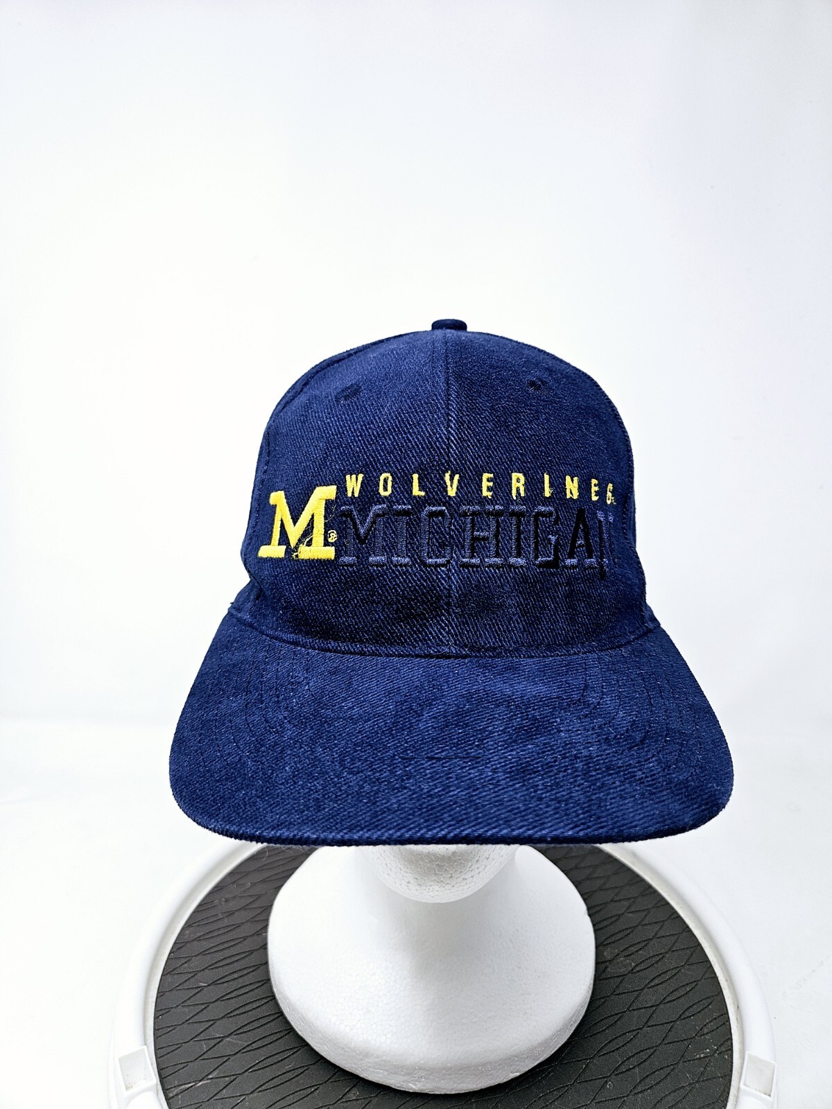 Vintage Michigan Wolverines Adjustable Embroidered Blue Hat Y2K Style Fast Shipping