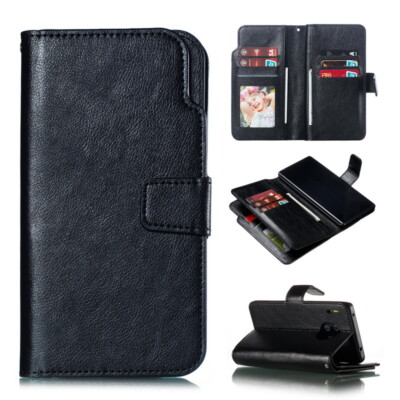Buckle PU Leather Card Case For Huawei P30 P20 Mate 10 Pro Flip Shockproof Cover