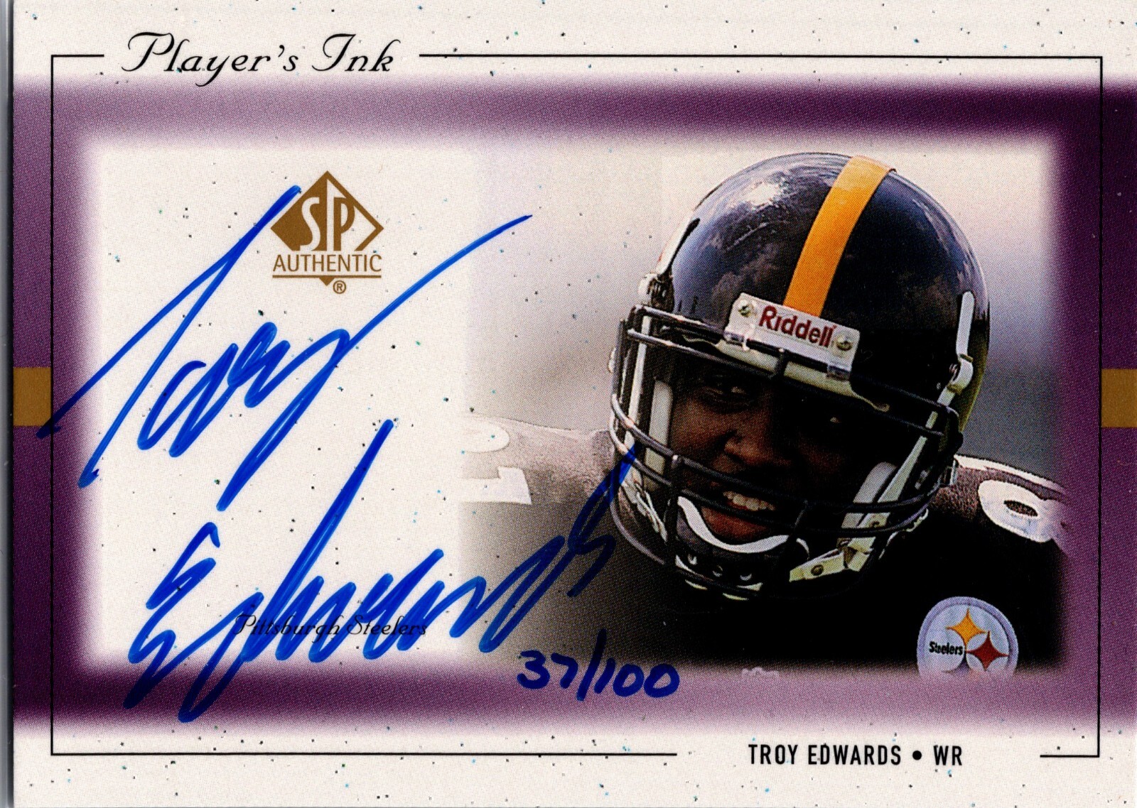 Troy Edwards SP Authentic Player's Ink #TEA Level 2