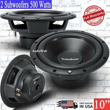 2x Rockford Fosgate Prime R2D2-10 10" Subwoofer 500W Dual Voil Coil 2-Ohm 1 Pair