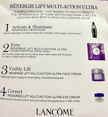 Lancome Renergie Lift multi action ultra skin care discovery set