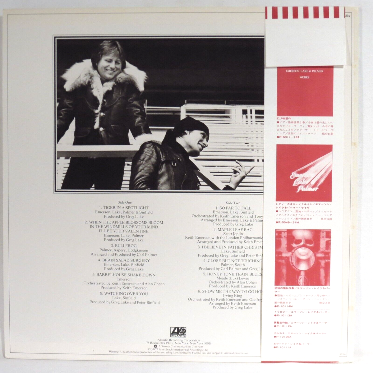EMERSON, LAKE & PALMER ‎ Works (Volume 2) 1977 1st Japan LP