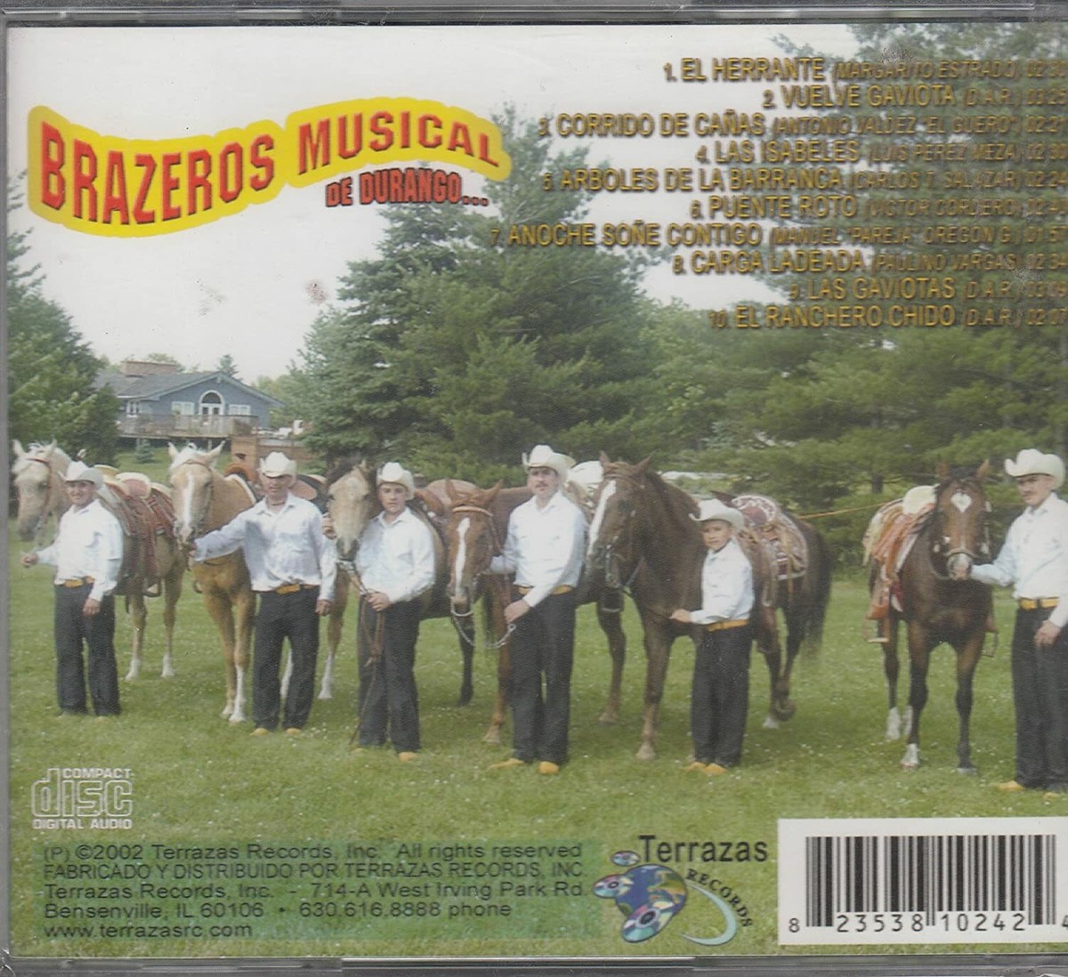 El Herrante, Brazeros Musical De Durango, CD, New, 2002, Terrazas