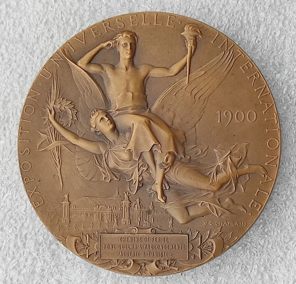 monnaies lorraine metz. exposition régionale du travail 1926. médaille bronze doré