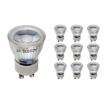 10x LED Lampen GU10 warmweiss 3W ø35m 230V Leuchtmittel Spot Strahler COB SEBSON - Bild 1 von 4