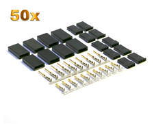 50 Paar Servo Stecker Buchsen Vergoldet JST-S...