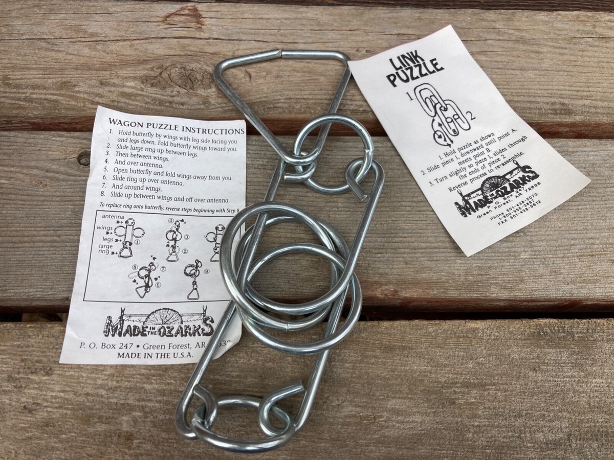 BRAIN TEASER LINK CHAIN PUZZLE MADE IN THE OZARKS USA AR | eBay