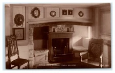 RPPC Darnick Tower Dining Room Interior Melrose Scotland UK Postcard 