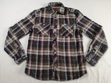 Mens Buffalo David Bitton Plaid Button Down Flannel Shirt Sz M Long Sleeve