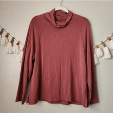 Lou&Grey by Loft Signaturesoft Turtleneck Fleece Long Sleeve Top Layering Winter