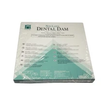 Coltene Whaledent H09928 Hygenic Non-Latex Dental Dam 5" x 5" Medium Green 15/Bx