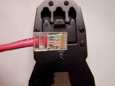 Crimp Tool for RJ45, RJ12, RJ11. Works on CAT5 cable and others