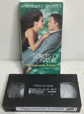 Forces of Nature (VHS, 1999) Sandra Bullock, Ben Affleck, Blockbuster Video VG+