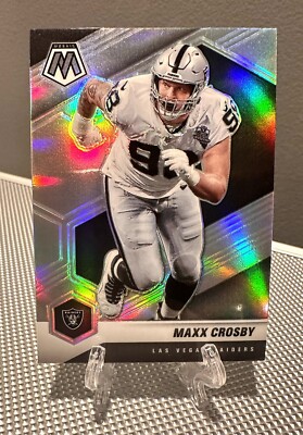 2021 Mosaic MAXX CROSBY Silver Prizm Base Parallel 2 NFL Las Vegas Raiders