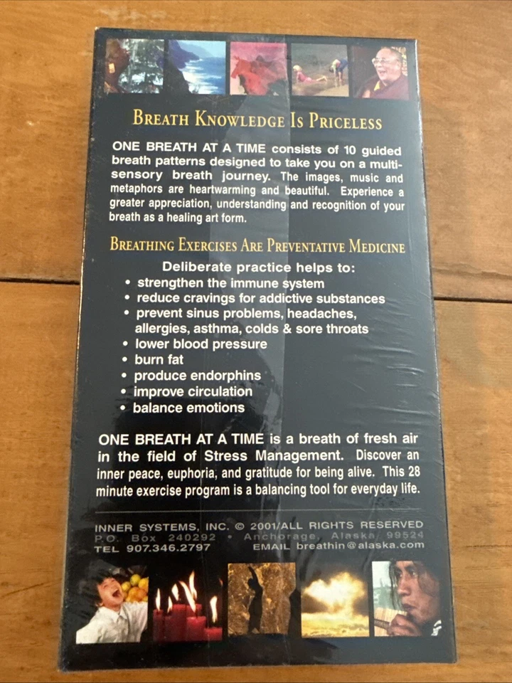 ONE BREATH AT A TIME ~ Breathing Excercises VHS / New & Sealed 2001 - Image 2 of 4