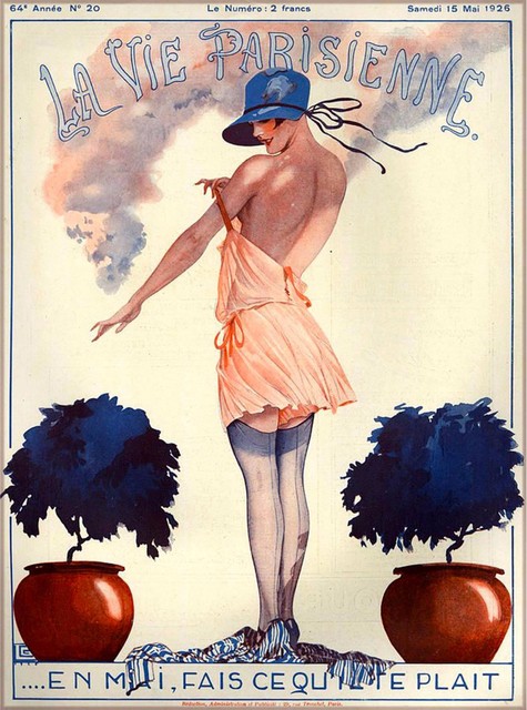 1926 La Vie Parisienne Undress French Riviera France Travel Advertisement Poster 1926 La Vie Parisienne Undress French Riviera France Travel Advertisement Poster