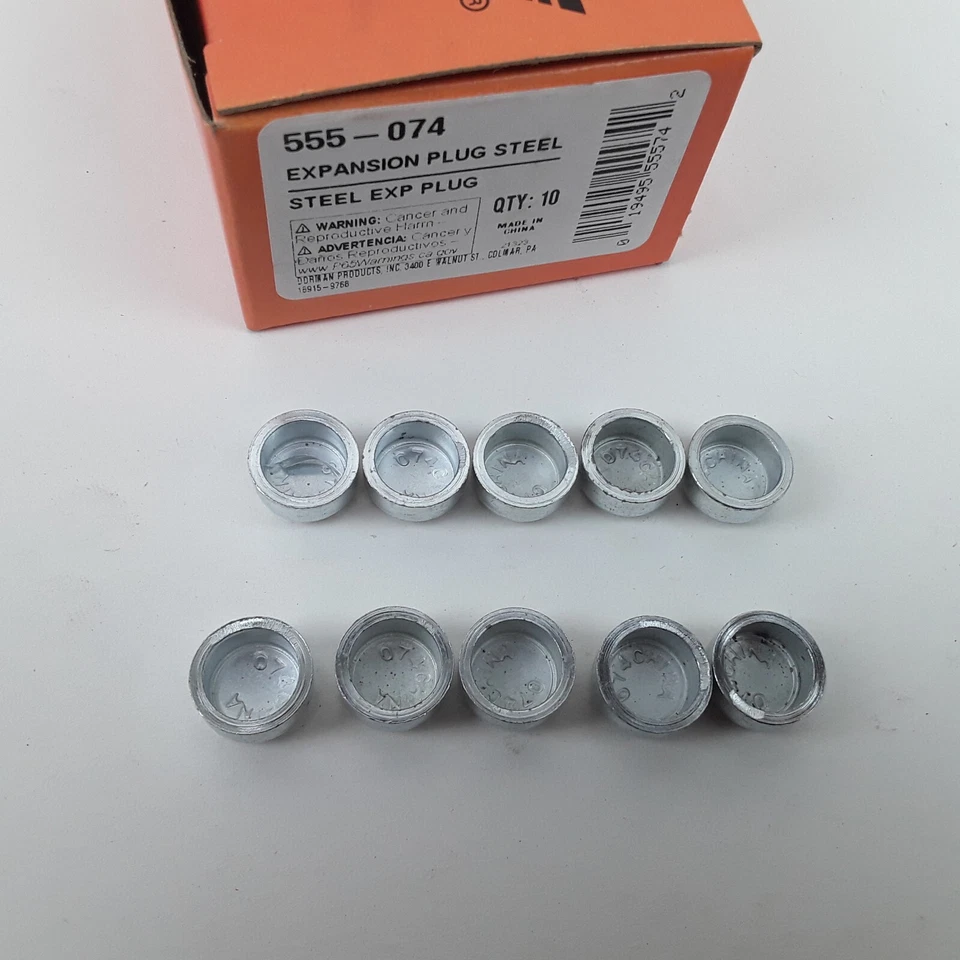 Juego de 10 tapones de expansión de taza de acero de 1/2 pulgada de altura 0,380 para Ford Bronco F-150 F-250 Foto 2 de 4