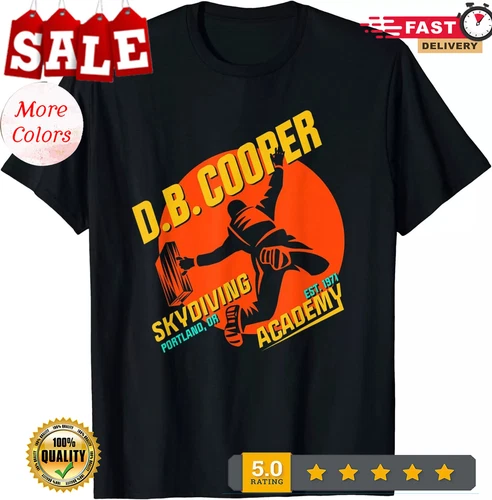 NEU LIMITIERT Funny D.B. Cooper T-Shirt DB Cooper Skydiving Academy T-Shirt S-4XL - Bild 1 von 3